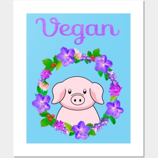 Vegan for the animals Posters and Art